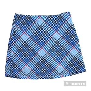Lady Hagen Golf Skort Blue Plaid Size 4